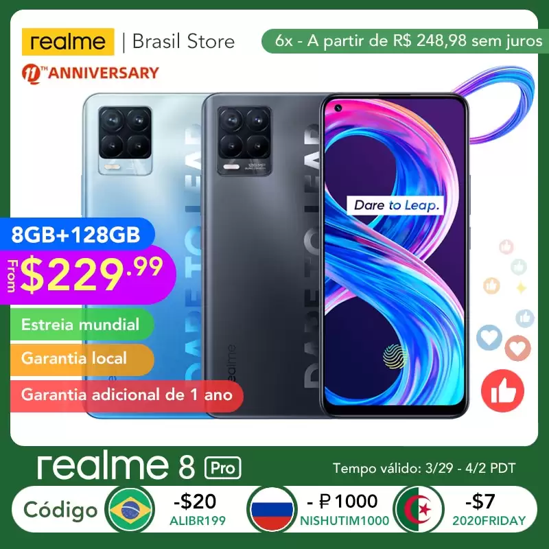 Aliexpress Deal Coupon Buy Realme 8 Pro From $ 249.99 To $ 125.00