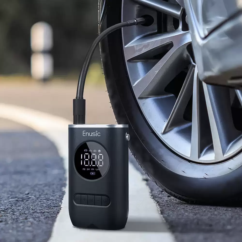 Order In Just $27.99 Enusic™ 4000mah 150psi Oled Display Wireless Air Pump Digital Tire Pressure Detection Led Tyre Inflator Tp03 For Car Bike Motorcycle Ball Toy With This Coupon At Banggood