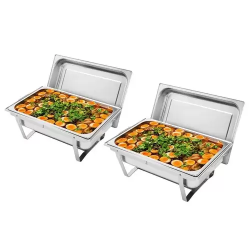 Order In Just $53.99 2pcs Zokop 8qt Stainless Steel Rectangle Buffet Stove With Covers Water & Food Pans Fuel Holders - Sliver With This Discount Coupon At Geekbuying