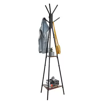 Order In Just $25.99 Douxlife Dl-cr01 Coat Rack Stand With 2 Shelves Vintage Hall Tree Free Standing Coat Rack Suitable For Clothes Hat Bag Arrangement With This Coupon At Banggood
