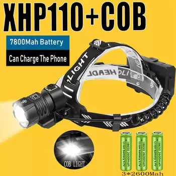 Order In Just $15.5 Professional Xhp110 Usb Rechargeable Head Lamp Cob Light 7800mah Most Powerful Headlight Hunting Lantern Waterproof Use 3x18650 At Aliexpress Deal Page