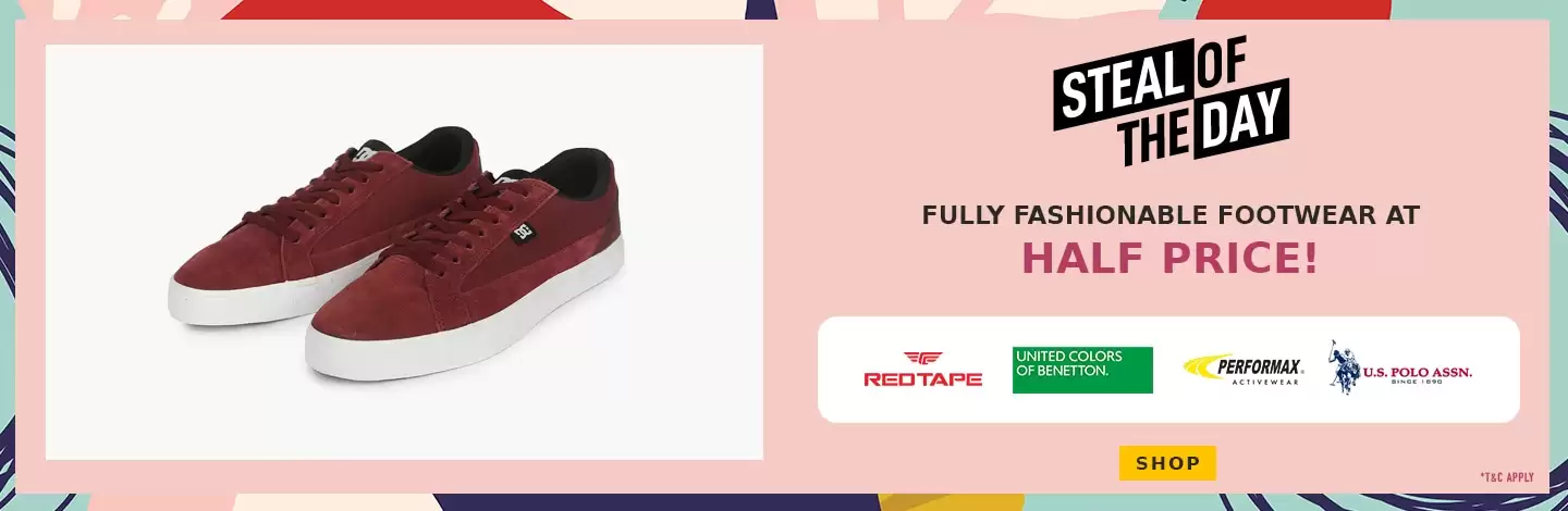 Get 50% Off On Top Shoe Brands At Ajio Deal Page