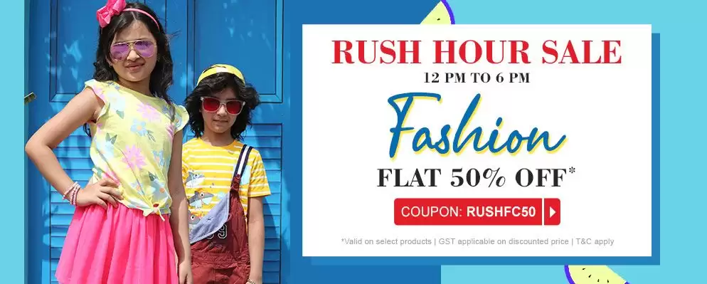 Rush Hour Sale | Fashion - Flat 50% Off At Firstcry