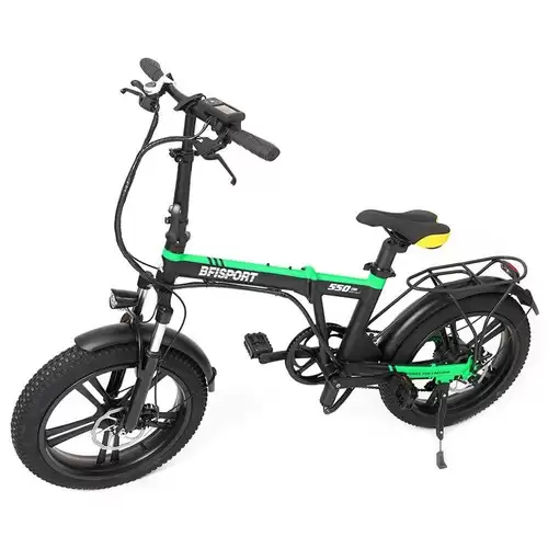 Pay Only $699.99 For Bfisport Bfi-20 Folding Electric Mountain Bike 20 Inch 3.0 Fat Tire 250w Motor 6.4ah Lg Battery Display Max Speed 25km/h Up To 30km - Black Green With This Coupon Code At Geekbuying