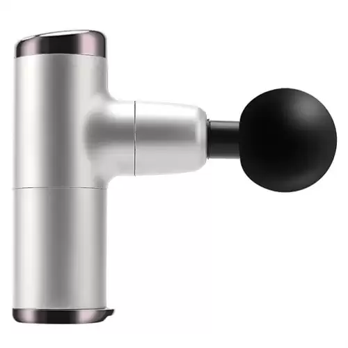 Order In Just $22.99 Handheld Percussion Massage Mini Gun Deep Tissue Massager For Sore Muscle, Stiffness, Pain Relief, Body Shaping With 4 Speed High-intensity Vibration Modes, Includes 4 Massage Heads - Silver With This Discount Coupon At Geekbuying