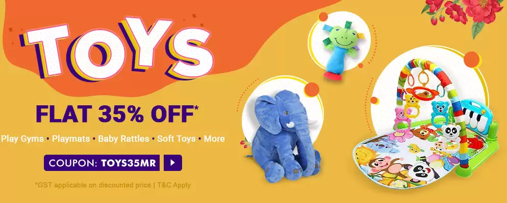 Enjoy Flat 35% Off On Entire Toys Range With This Discount Coupon At Firstcry