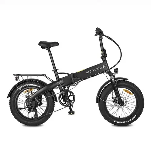 Order In Just $1049.99 Nakxus 20f063 20*4.0 Inch Fat Tire Folding Electric Bike 350w Motor 25km/h Shimano 7-speed Gears 48v 10ah Battery 50-55km Max Range Led Headlamp Disc Brake Ip54 Waterproof - Black With This Discount Coupon At Geekbuying