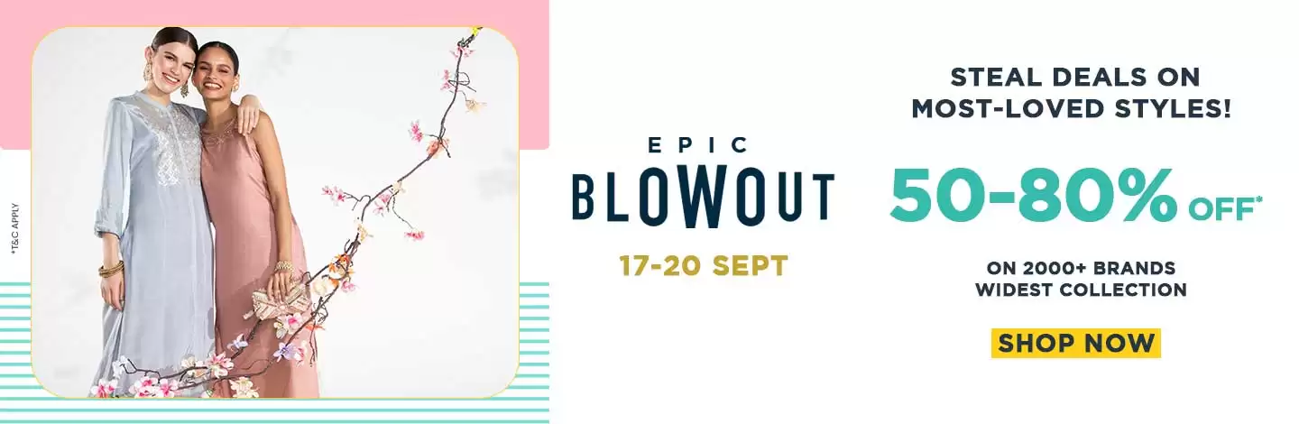 Get Upto 80% Off On Blowout Sale At Ajio Deal Page