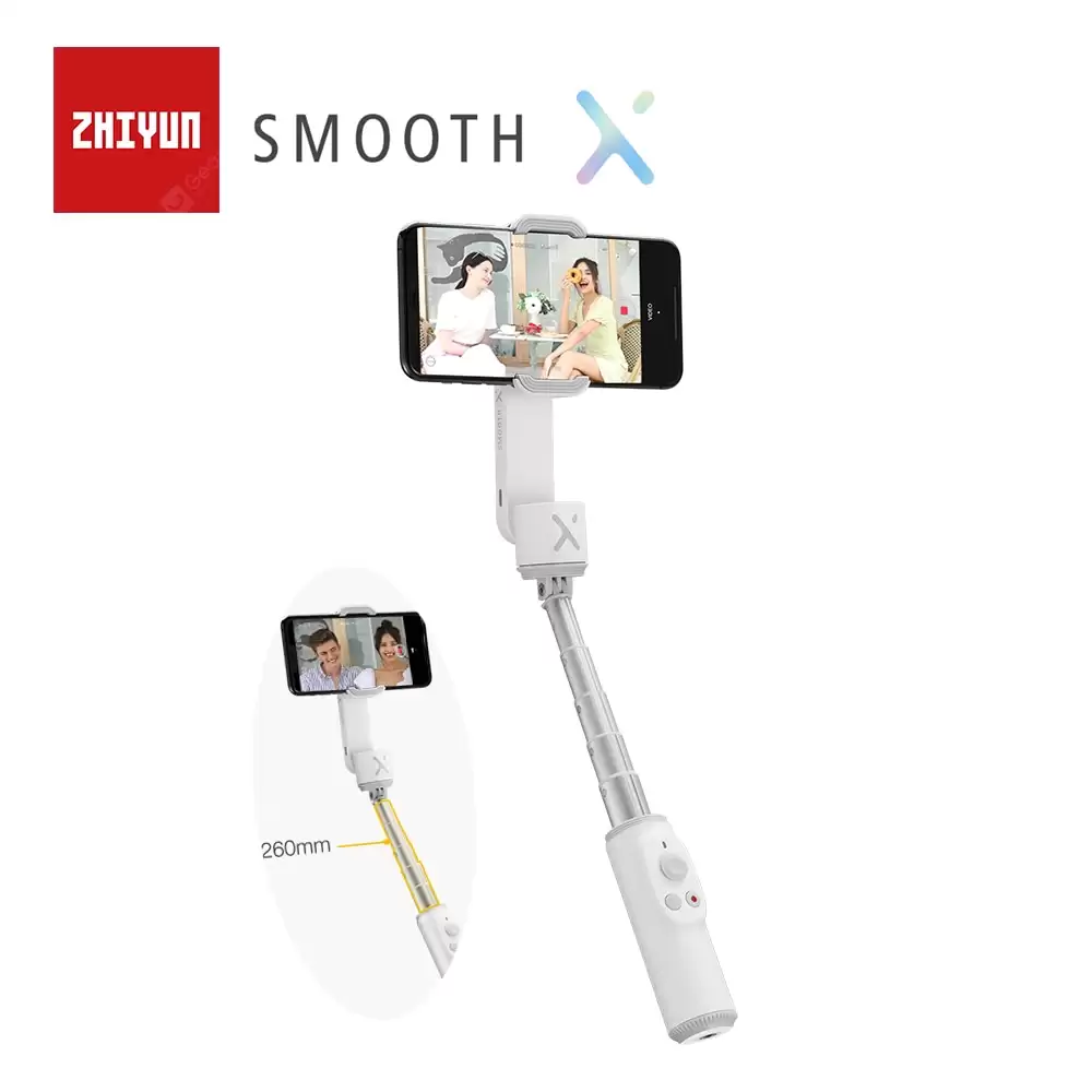 Order In Just $43.99 Zhiyun Official Smooth X Gimbal Selfie Stick Phone Handheld Stabilizer Npalo Smartphones For Iphone Xiaomi Redmi Huawei Samsung Oneplus At Gearbest With This Coupon