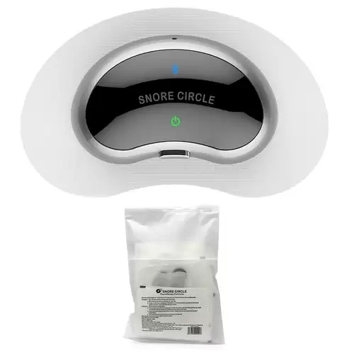 Order In Just $61.99 Snore Circle Smart Bluetooth Anti Snoring Device Throat Snore Stopper App Recording Sleep Analysis + 20pcs Conductive Strips With This Discount Coupon At Geekbuying