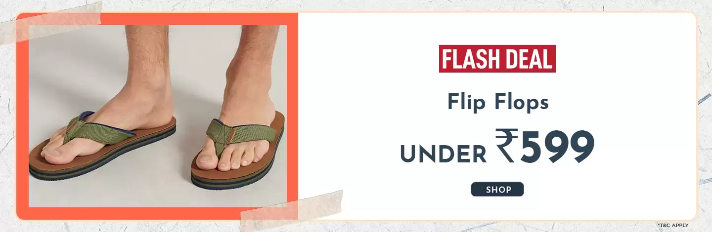 Buy Flipflops Under Rs. 599 At Ajio Deal Page