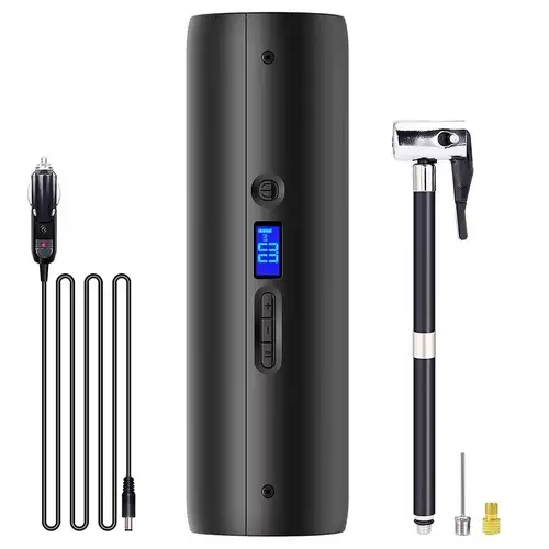 $5 Off For Cycplus A5 Car Air Pump 150 Psi Electric Mini Tyre Pump Portable Air Compressor Rechargeable 12v With Dc Lcd Display - Black With This Discount Coupon At Geekbuying
