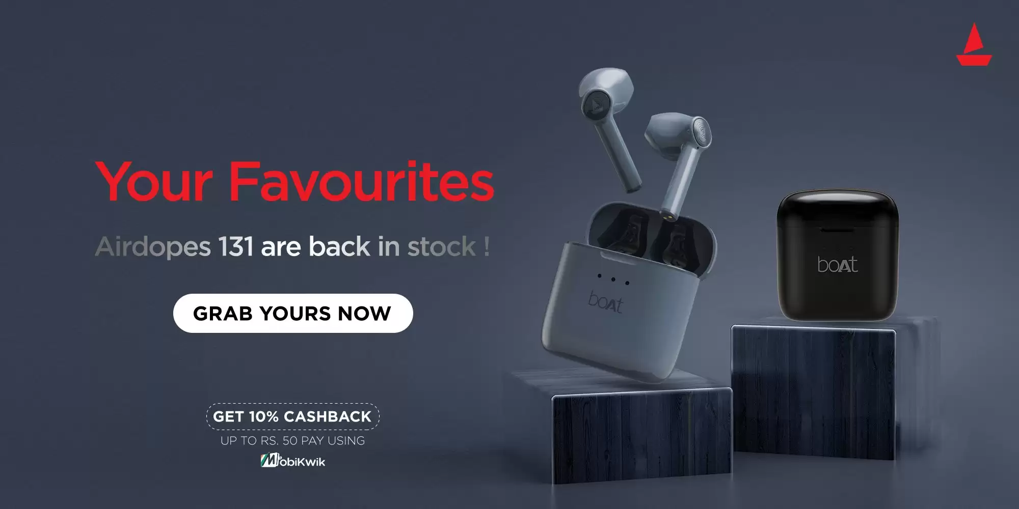 Get 10% Cashback On Airdopes 131 At Boat Official Store Pay Via Mobikwik