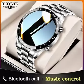 Order In Just $26.39 Lige Smart Watch Multifunctional Sports Watch Men's Bluetooth Call Waterproof Heart Rate Monitoring Full Screen Touch Watch Men At Aliexpress Deal Page