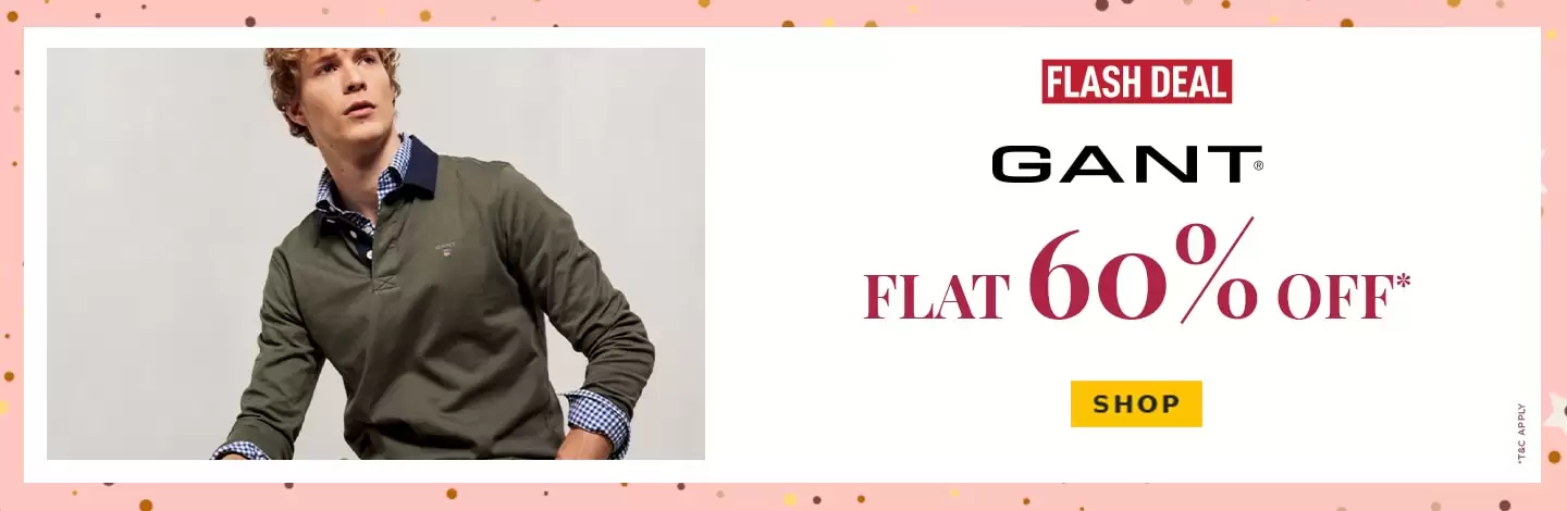 Get 60% Off On Gant Items At Ajio Deal Page