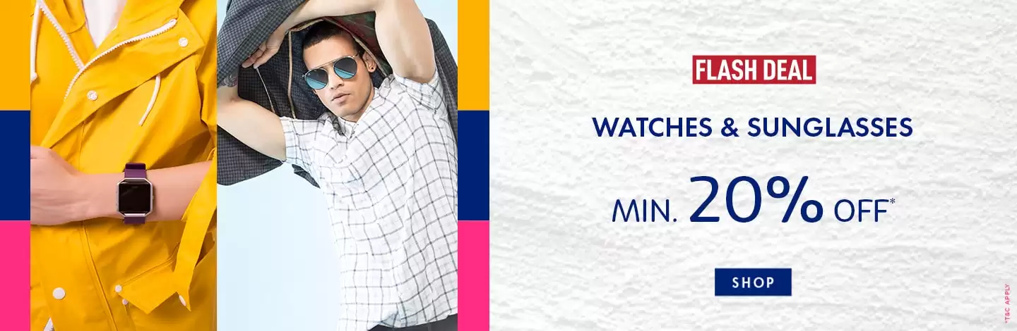 Get Min 20% Off On Watches & Sunglasses At Ajio Deal Page
