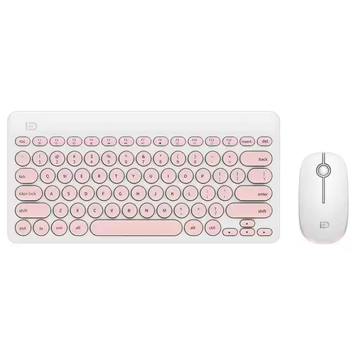 Order In Just $33.99 Fd Ik6620 2.4g Ergonomic Wireless Slim Keyboard Mouse Combos For Home Office - Pink With This Discount Coupon At Geekbuying