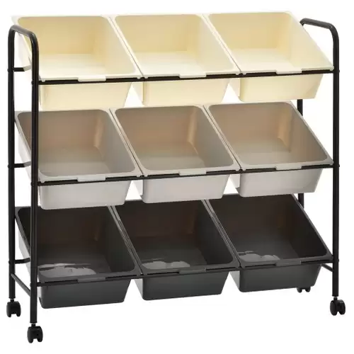 Take Flat 4% Off Off On 9-basket Toy Storage Trolley Ombre Plastic With This Coupon Code At Geekbuying