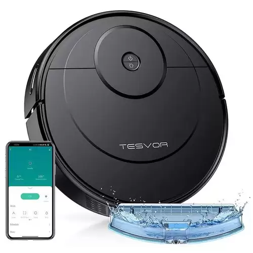 Pay Only $149.99 For Tesvor A1 Robot Vacuum Cleaner 1000pa Suction Automatic Charging 2600mah Battery Amazon Alexa And Google Assistant Voice Control, For Carpet, Hardwood, Ceramic Tile, Linoleum - Black With This Coupon Code At Geekbuying
