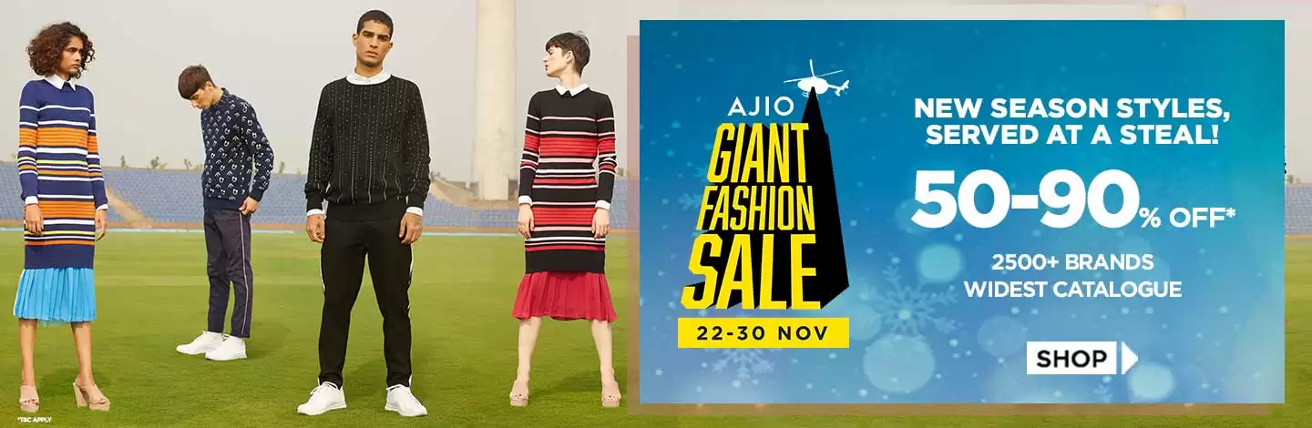 Get Upto 90% Off At Ajio Deal Page