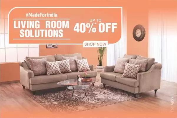 Get 40% Off On Living Room Items At Nilkamalfurniture Deal Page