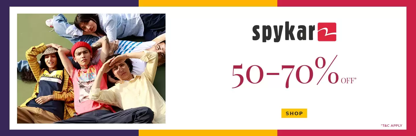 Get Upto 70% Off On Spykar Items At Ajio Deal Page