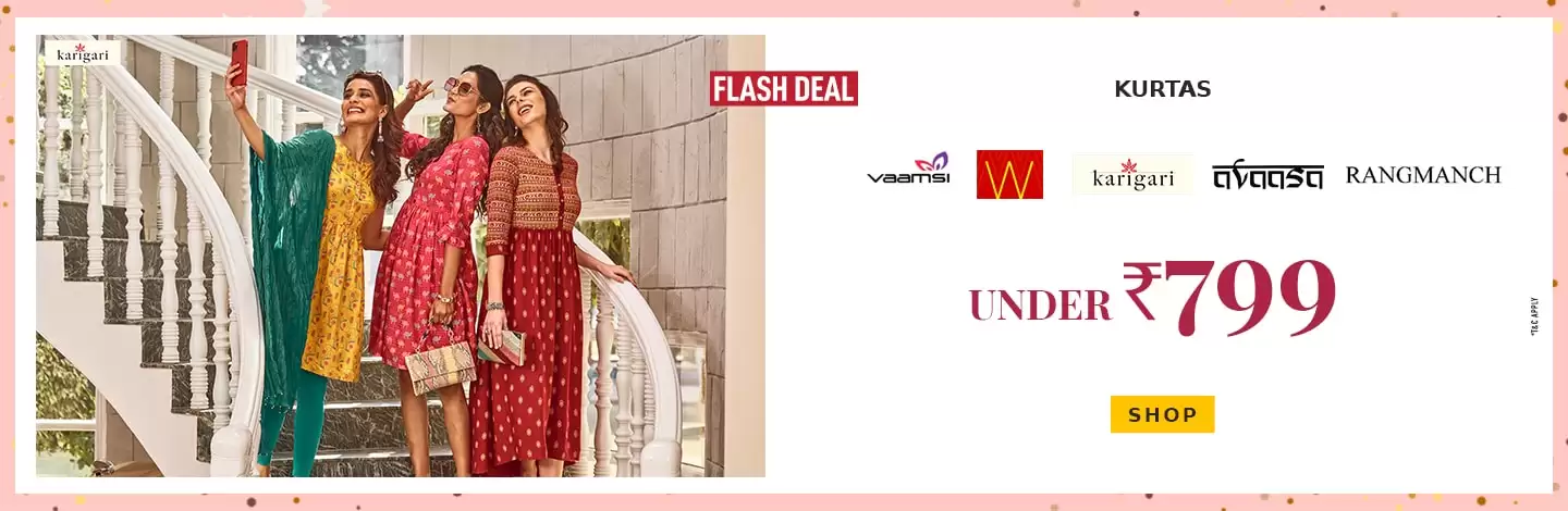 Buy Ethnic Styles Under Rs.799 At Ajio Deal Page