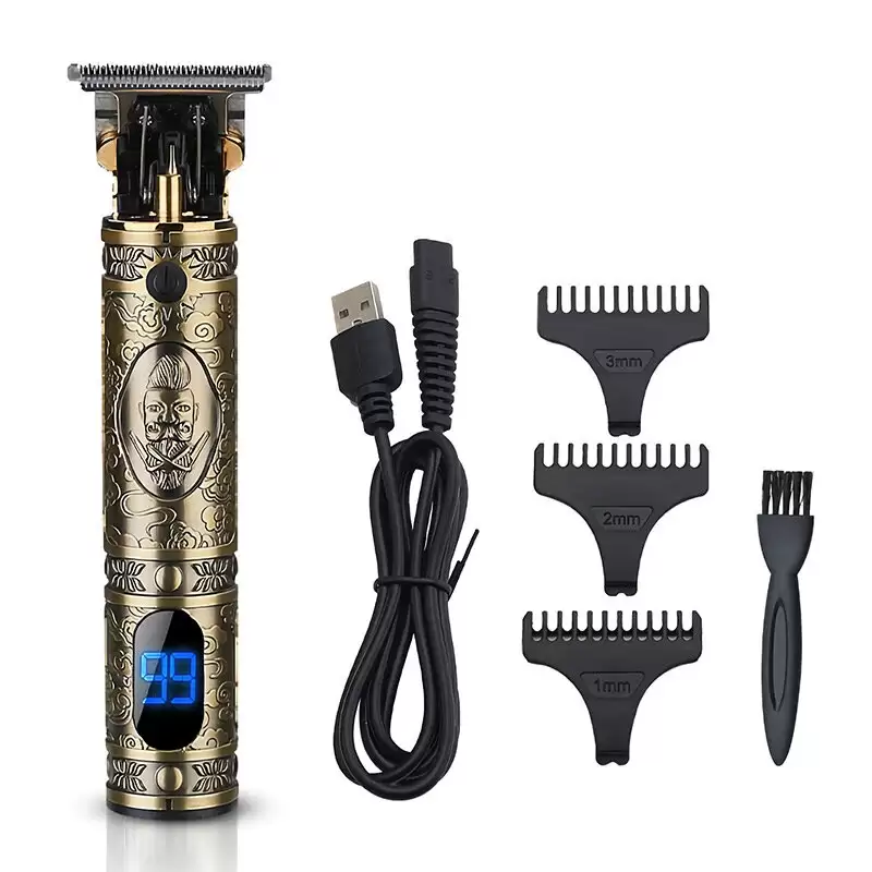 Order In Just $20.99 Usb Professional Hair Clipper Retro Oil Head Clipper Beard Trimmer Shavers Hari Grooming Cutting Finishing Cutting Machine Trimmer T-outliner For Men Kids Hair Carving - Bronze With This Coupon At Banggood