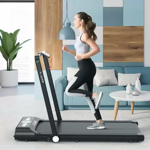 Order In Just $269.99 Acgam B1-402 Portable Treadmill Smart Walking Machine 2 In 1 Jogging And Running Outdoor Indoor Fitness Training Gym Equipment Installation-free Built-in Bluetooth Speaker With Wheels, Remote Control For Home, Office - Black With This Discount Coupon At Geekbuying