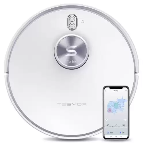 Pay Only $329.99 For Tesvor S6 Turbo Robot Vacuum Cleaner 2 In 1 Vacuuming Mopping 4000pa Suction Laser Navigation Automatic Charging 5200mah Battery For Carpet, Hardwood, Ceramic Tile, Linoleum - White With This Coupon Code At Geekbuying