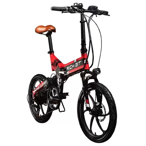 Order In Just $1149.99 Rich Bit Top-730 Folding Electric Moped Bike 20'' Tires 250w Brushless Motor 32km/h Max Speed Up To 50km Range Disc Brake Lcd Display - Black Red With This Discount Coupon At Geekbuying