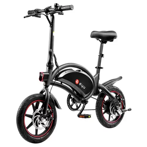 Pay Only $439.99 For Dyu D3f With Pedal Folding Moped Electric Bike 14 Inch Inflatable Rubber Tires 240w Motor Max Speed 25km/h Up To 45km 6ah Battery Range Dual Disc Brakes Adjustable Height - Black With This Coupon Code At Geekbuying