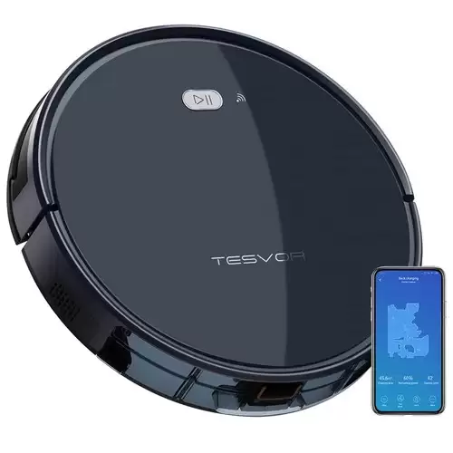 Order In Just $172.99 Tesvor X500 Robot Vacuum Cleaner With Real-time Space Map 1800pa Suction Automatic Charging 600 Ml Dust Box, Compatible With App And Alexa, For Carpet, Hardwood, Ceramic Tile, Linoleum - Black With This Discount Coupon At Geekbuying