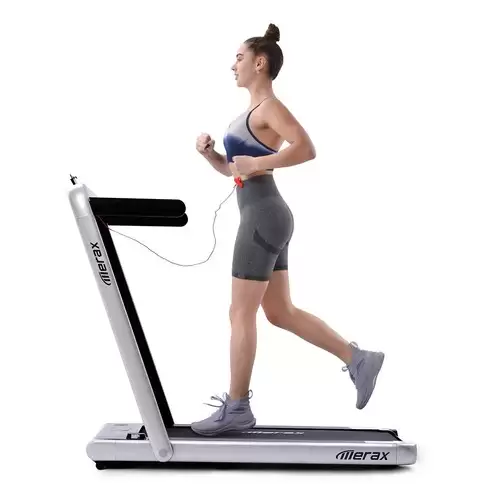 Order In Just $649.99 Merax 2.25 Hp Electric Folding Treadmill 2-in-1 Running Machine With Remote Control/led Display Fully Assembled Portable - Silver With This Discount Coupon At Geekbuying