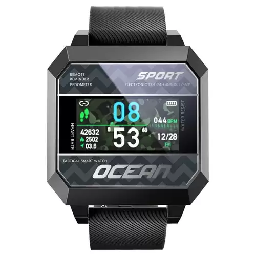 Order In Just $14.99 Lokmat Ocean 2 Sport Smart Watch Fitness Tracker Anti-fatigue Heart Rate Clock For Android4.4 And Ios8.0 Black With This Discount Coupon At Geekbuying