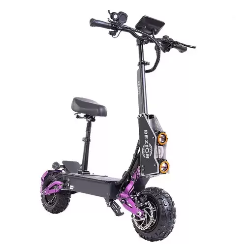 Pay Only $1169.99 For Bezior S2 Pro Electric Off-road Scooter 11 Inch Wheel 1200w*2 Dual Motor 48v 23ah Battery 65km/h Max Speed 120kg Load Double Large Screen Dual Oil Brake Adjustable Height Dual Charging Ports With This Coupon Code At Geekbuying