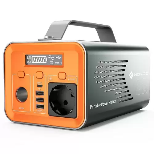 Pay Only $209.99 For Novoo Ess 230wh/62400mah Solar Generator Portable Power Station Backup Supply 220v/200w Ac/dc 12v/usb/60w Usb C Ports - Orange With This Coupon Code At Geekbuying
