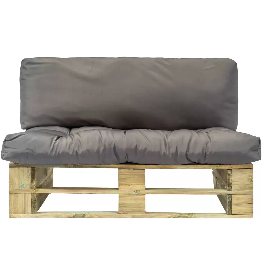 Get 29.99 eur Off Vidaxl Garden Pallet Sofa With Pine Wood Cushions With Special Discount
