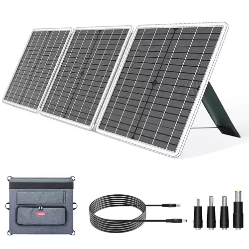 Pay Only $83.99 For Gofort 60w 18v Portable Solar Panel Foldable Solar Charger With Usb Outputs With This Coupon Code At Geekbuying