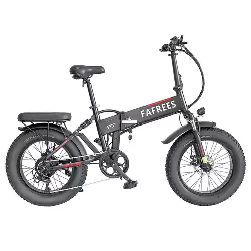 Order In Just $969.99 Fafrees F7 Folding Electric Bike 20*4.0 Chaoyang Fat Tires 750w Motor 35km/h Max Speed Removable 48v 10ah Lithium-ion Battery 90km Max Range Shimano 7-speed Gears E-bike - Black With This Discount Coupon At Geekbuying