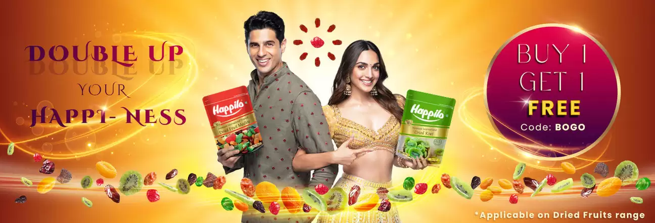 Enjoy Buy 1 Get 1 Free On Dry Fruits With This Discount Coupon At Happilo.Com