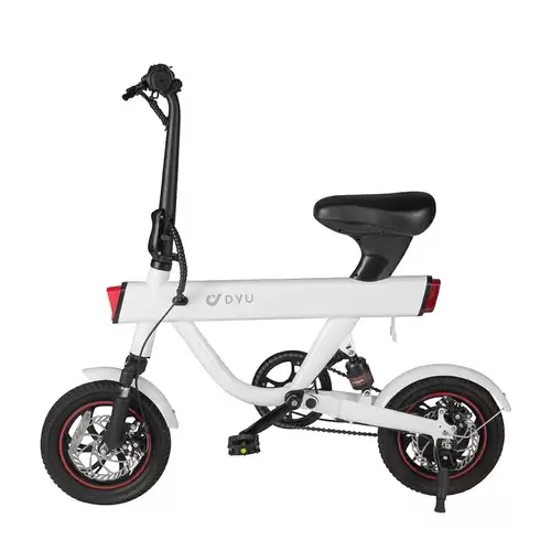 Order In Just $449.99 Dyu V1 Electric Moped Bike 12 Inch 36v 10ah Battery Up To 50-60km Mileage Max 25km/h 240w Motor 3 Levels Of Pedal Assist Double Disc Brake - White With This Discount Coupon At Geekbuying