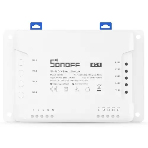 Order In Just $22.99 Sonoff 4ch R3 4 Gang Wifi Smart Switch 3 Working Mode Inter Lock Inching Self-locking Smart Home Diy Switch Via Ewelink With This Discount Coupon At Geekbuying