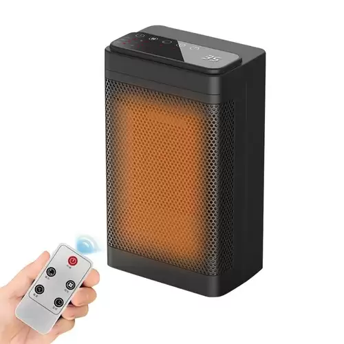 Pay Only $34.99 For Ynd-1200d 1500w Desktop Mini Electric Heater, Ptc Ceramic Space Heater, Remote Control, Touch Screen, 3-gear Adjustment - Eu Plug With This Coupon Code At Geekbuying