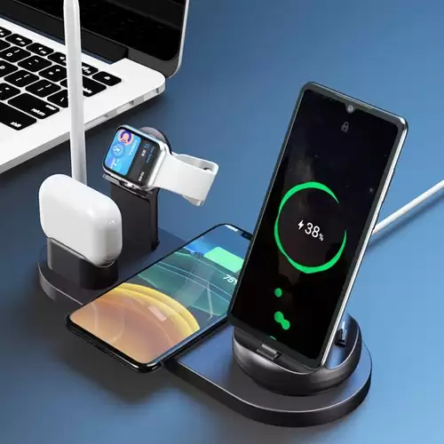 Order In Just $18.07 7 In 1 Wireless Charger Fast Charging For Iphone - Black With This Discount Coupon At Geekbuying