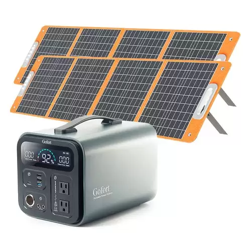 Pay Only $849.99 For Gofort Ua1100 1200w 1100wh Portable Power Station + 2pcs Flashfish Tsp 18v 100w Foldable Solar Panel Outdoor Power Supply Kit With This Coupon Code At Geekbuying