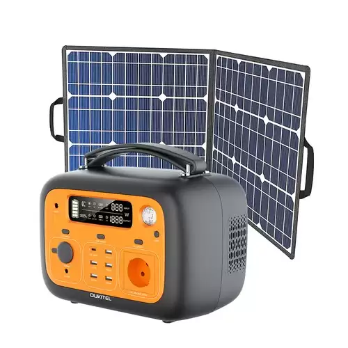 Pay Only $449.00 For Oukitel P501 500w 505wh Portable Power Station + Flashfish Sp 18v/100w Foldable Solar Panel Outdoor Solar Generator Kit With This Coupon Code At Geekbuying