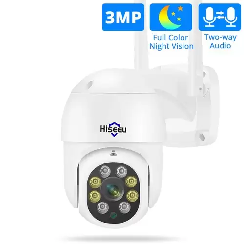 Pay Only $34.99 For Hiseeu 3mp Wireless Ptz Speed Dome Ip Camera Wifi Outdoor Two-way Audio Smart Video Surveillance Camera With 64g Sd Card With This Coupon Code At Geekbuying