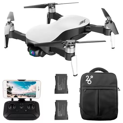 Order In Just $229.99 Jjrc X12 Aurora 4k 5g Wifi 3km Fpv Gps Foldable Rc Drone With 3axis Gimbal 50x Digital Zoom Ultrasonic Positioning Rtf - White Three Batteries With Bag With This Discount Coupon At Geekbuying