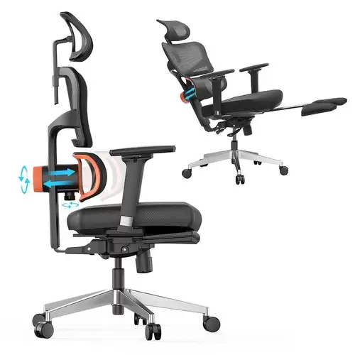 Pay Only $409.99 For Newtral Nt002 Ergonomic Chair Adaptive Lower Back Support With Footrest 4 Recline Angle Adjustable Backrest Armrest Headrest 5 Positions To Lock Aluminum Alloy Base - Pro Version With This Coupon Code At Geekbuying